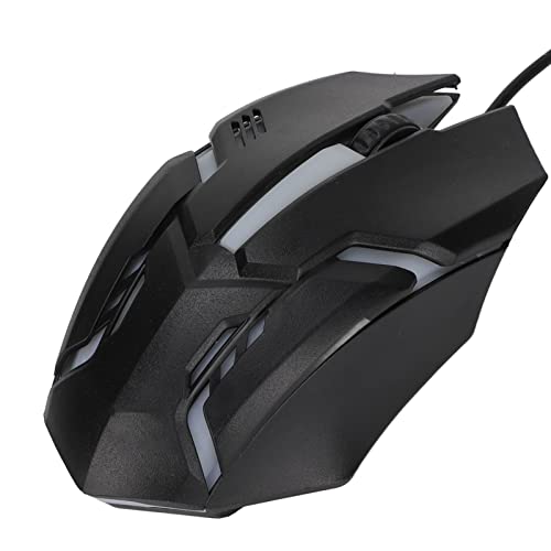 Annadue Gaming-Maus, Kabelgebundene Optische USB-Mäuse mit Farbigen RGB-Lichtern, 1200 DPI, Computermaus für Laptop-PC-Windows(Schwarz) von Annadue