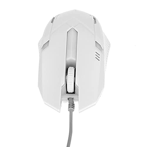 Annadue Gaming-Maus Kabelgebunden,RGB-Hintergrundbeleuchtung USB-Kabelgebundene Maus,Ergonomische PC-Computer-Gaming-Mäuse für -Laptop-PC,Unterstützung für Win XP/7/8/10,Plug and Play (Weiss) von Annadue