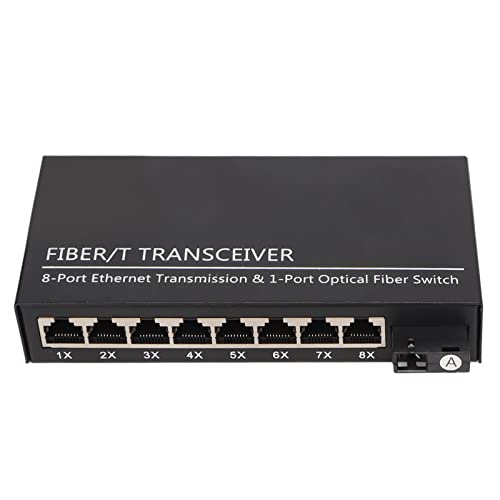 Annadue Glasfaser Transceiver, Tx1310nm RX1550nm Glasfaser Medienkonverter mit Optischem Port 8 Elektrische Ports Zur Überwachung der Netzwerkaktivität, Einzelfaser Singlemode Bis zu 25 Km Annadue Glasfaser Transceiver, Tx1310nm RX1550nm Glasfaser Medienkonverter mit Optischem Port 8 Elektrische Ports Zur Überwachung der Netzwerkaktivität, Einzelfaser Singlemode Bis zu 25 Km von Annadue