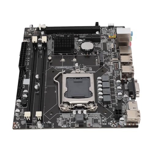 Annadue H55 Motherboard LGA1156, DDR3 1333/1066 MHz Motherboard für Generation I3 I5 I7, 8-Kanal-Speicher 4 Phasen, VGA, SATA, RJ45 für PC, Desktop von Annadue