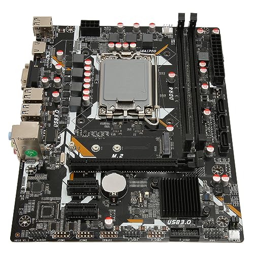 Annadue H610U ATX Desktop Motherboard, Dual Channel DDR4 NVME M.2 PCI-E 16X Gen 3.0 Grafiksteckplatz, LGA1700 Pin Unterstützung für Intel Core Prozessoren der 12./13. Generation von Annadue