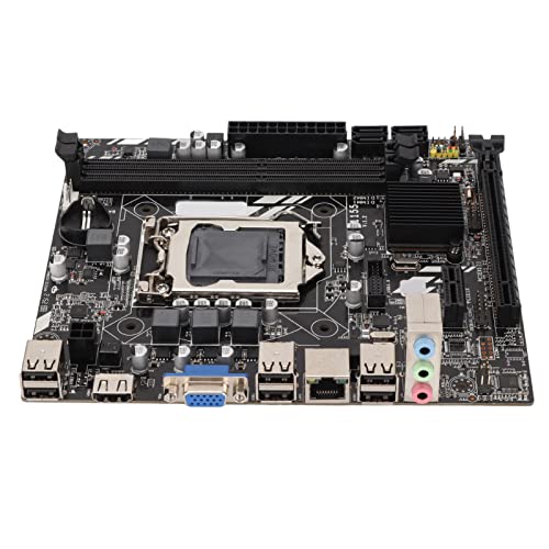 Annadue H61M Computer M-ATX Motherboard, DDR3 LGA1155 (Core I7 I5 i3) CPU für Desktop Computer Mainboard, PCIE1X/VGA/HDMI/COM/USB2.0/SATA2.0, 5.1 Kanal Soundkarte von Annadue