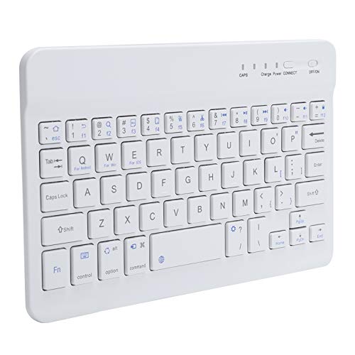 Annadue HB028 Weiße Minitastatur, Tragbare Bluetooth Tablet Tastatur mit 59 Tasten, mit 13 Tastaturkürzeln, Geeignet für ios Air5 / Samsung und andere Tablet-Computer. von Annadue