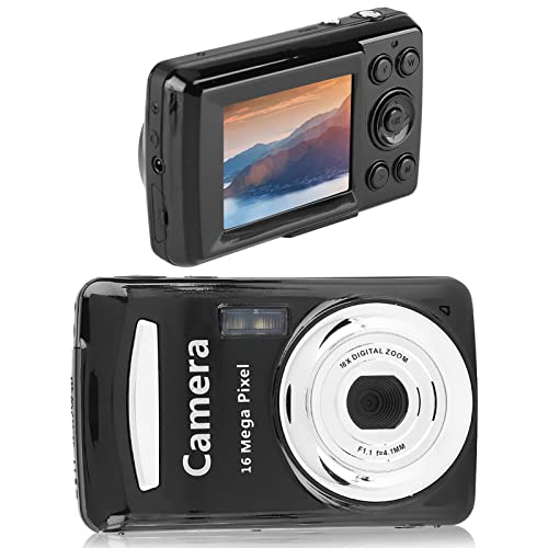 Annadue HD Digitalkamera mit 2,4 Zoll Bildschirm, Videokamera Camcorder, 16MP 720P 30FPS 16X Zoom, für Kinder/Senioren/Lernende.(Schwarz) von Annadue