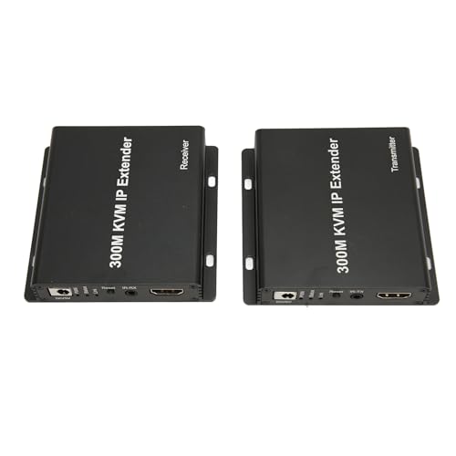 Annadue HDMI-KVM-Extender, 300 M/984 Fuß Übertragung über Ethernet-Extender mit IR-Funktion, HD 1080P-Unterstützung, Verlustfrei und ohne Zeitlatenz, für PC-DVD-NVR (EU-Stecker 220 V) von Annadue