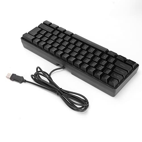 Annadue K401 Mechanische Gaming Tastatur,USB Kabelgebunde Tastatur mit RGB Hintergrundbeleuchtung, Einstellbare Helligkeit und Geschwindigkeit, FN Kombinationstasten,61 von Annadue