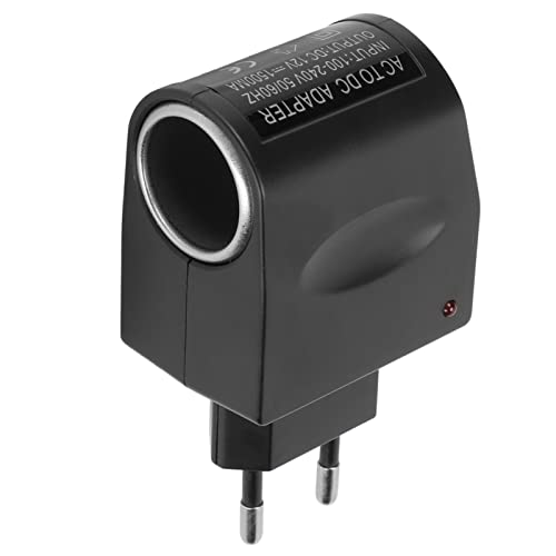 Annadue KFZ-Wechselrichter, KFZ-Steckeradapter mit LED-Anzeige, 100-240 V AC Netz auf 12 V DC KFZ-Spannungswandler KFZ-Zigarettenanzünder-Netzadapter, (Schwarz)(EU) von Annadue