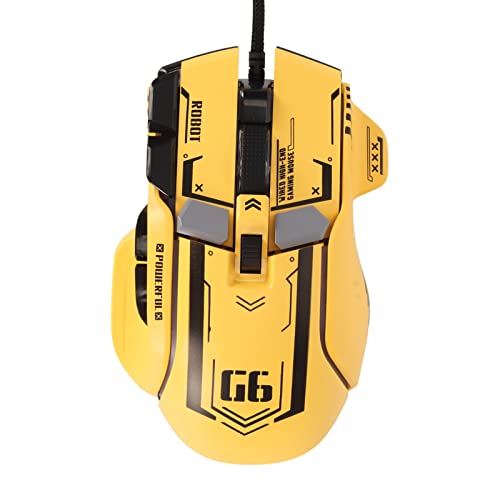 Annadue Kabelgebundene Gaming Maus, 12800 DPI Kabelgebundene Optische Gamer Maus mit 10 Programmierbaren Tasten, Ergonomische USB Computermäuse mit RGB Hintergrundbeleuchtung für Laptop von Annadue