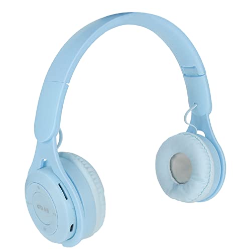 Annadue Kabellose Kopfhörer für Kinder, Süßes Over-Ear Bluetooth Headset mit Tiefem Bass, Faltbares Stereo Headset, Eingebautes Mikrofon, für Kinder, Mädchen, Jungen, Erwachsene(Blau) von Annadue