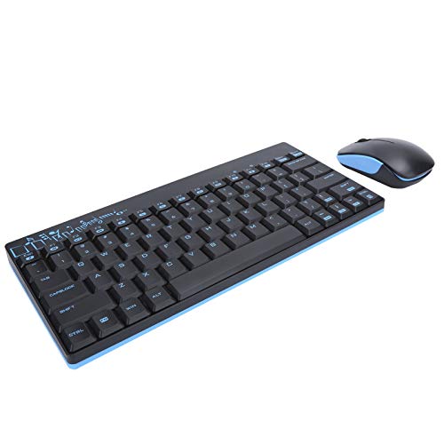 Annadue Kombination aus Drahtloser Tastatur und Maus 2.4G Ultradünne Drahtlose Tastatur und Maus Lautlos mit USB-Empfänger für Desktop-Computer Laptop-PC (Schwarz) von Annadue
