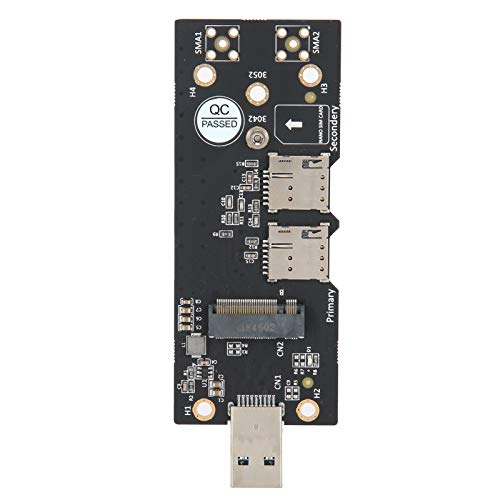 Annadue M.2 zu USB 3.0 Adapterkarte NGFF Schlüssel B zu USB 3.0 Netzwerkkonverter mit Zwei SIM-Kartensteckplätzen für Desktop/Laptop von Annadue