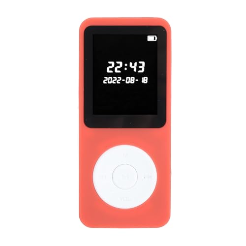 Annadue MP3 Player, 1,77 Zoll LCD Bildschirm, Tragbarer Musik Player, Eingebauter Lautsprecher, 5.0 HiFi MP3 Player mit FM Radio Recorder, Wecker für Jungen, Mädchen, (Rot) von Annadue