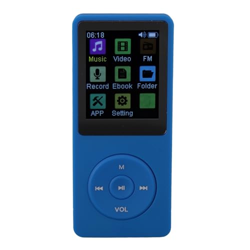 Annadue MP3 Player, Tragbarer MP3 Musikplayer mit 1,82 Zoll TFT Bildschirm, Multifunktionaler Digitaler Musikplayer mit Bluetooth für Studenten, Teenager, Jungen und Mädchen (Blue) von Annadue