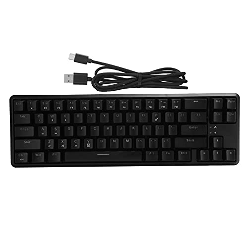 Annadue Mechanische Gaming Tastatur, PC Gaming Tastatur, Ergonomische Tastatur mit 68 Tasten, Unterstützung von Bluetooth + Wired 2 Modi, mit 1,6M Kabel.(schwarz) von Annadue