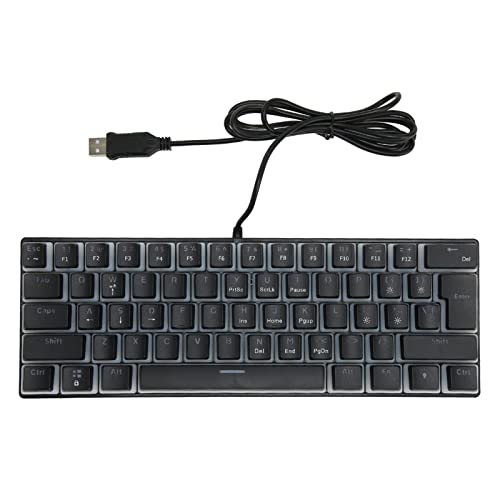 Annadue Mechanische Gaming-Tastatur, UK-Layout, 61 Tasten, Blauer Schalter, Kabelgebundene RGB-Tastatur, Volles Anti-Ghosting, für Windows/PC/für Mac OS von Annadue