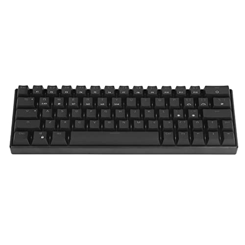 Annadue Mechanische Gaming-Tastatur mit 64 Tasten Ergonomische 2,4-GHz-Wireless-Gaming-Tastatur für Windows-Gaming-PC, für Xbox, für PS4-Gamer(Roter Schalter) von Annadue