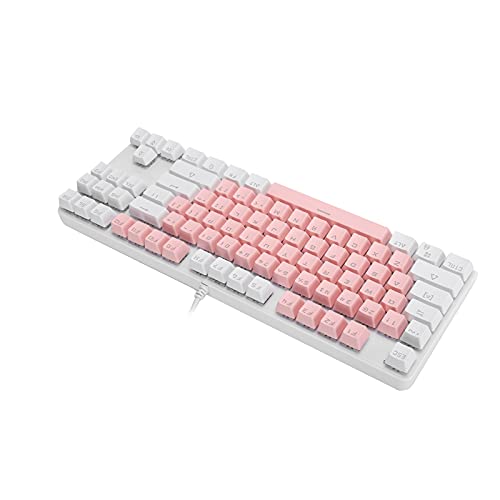 Annadue Mechanische Tastatur,USB-Typ-C-Tastatur Kabelgebundene Gaming-Tastatur 87 Tasten,Plug and Play RGB-Hintergrundbeleuchtung Ergonomische Tastatur mit 1,5 M Kabel für Computer-Laptop,Spieler von Annadue