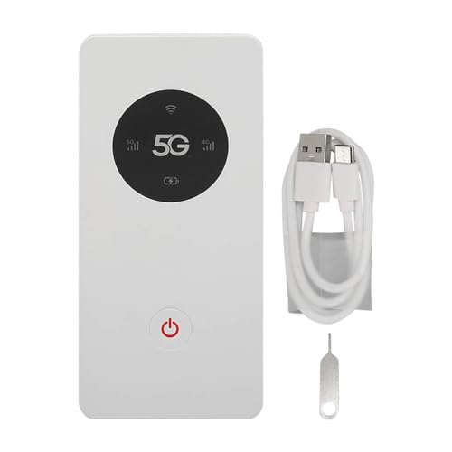Annadue Mobiler 5G Hotspot, Tragbarer Heim WLAN Hotspot für Unterwegs mit USB Kabel Pin, SIM Kartensteckplatz, Unterstützt 16 Geräte, 8000 mAh. von Annadue