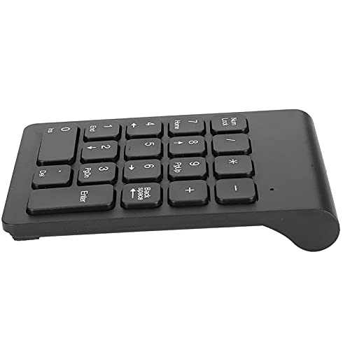 Annadue Nummer Tastatur, 2.4G Wireless 18 Tasten Ziffernblock, Wireless Tastatur, Ergonomisch für PC für Computerzubehör (Schwarz) von Annadue