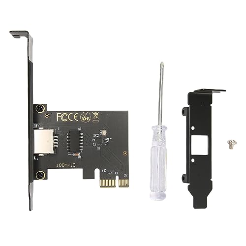 Annadue PCI Express Netzwerkkarte, 10/100/1000 Mbit/s, LAN Adapter für Desktop PC mit RTL8111 Chip, Volle Kompatibilität für //MAC, Langlebiges Material, X1 X16 kompatibel von Annadue