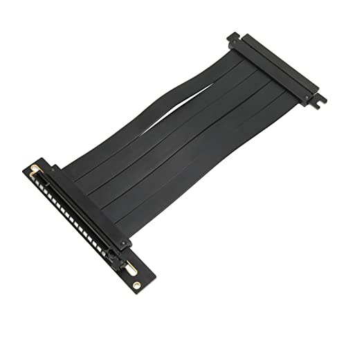 Annadue PCIE 4.0 X16 Flexibles Extender Riser Kabel mit Hochgeschwindigkeit, PCI Express 4.0 X16 Grafikerweiterungskarten Adapterkabel, Schwarz (50cm) von Annadue