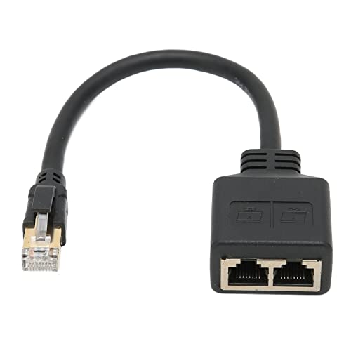 Annadue RJ45 Splitter Adapter, RJ45 Netzwerk 1 auf 2 Port Ethernet Adapter Splitter, CAT8 Netzwerkkabel Splitter Adapter für Home Office von Annadue