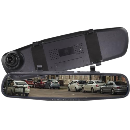 Annadue Rückspiegel HD 1080P Dashcam, 4,3 Zoll Rückfahrkamera Videoaufzeichnungssystem mit Integriertem G Sensor/Parküberwachung/Automatische / 170° Weitwinkel/WDR Technik von Annadue