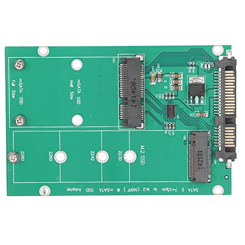 Annadue SSD zu SATA Adapter, M.2 NGFF/MSATA SSD zu SATA 2,5 Zoll/3,5 Zoll Festplattenkonverter, Unterstützt 80 Mm, 60 Mm, 42 Mm und 30 Mm M.2 NGFF SSD von Annadue