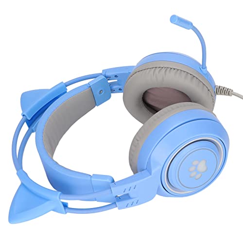 Annadue SY-G25 Gaming Headset mit Mikrofon,Kabelgebundener Cat-Ear USB+3,5mm Gaming Kopfhörer mit Atemlicht, Unterstützt Lautstärkeregelung und Mikrofon von Annadue