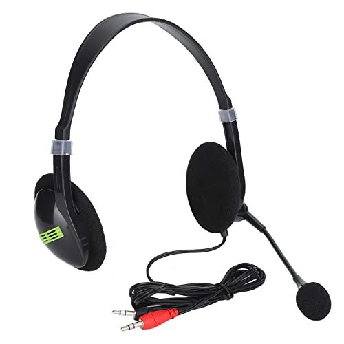 Annadue SY440MV USB/3,5-MM-Headset mit Kabel, Kundenservice-Callcenter-Over-Ear-Kopfhörer, mit Drehbarem Mikrofon mit Geräuschunterdrückung, für Skype/Laptop/PC/Computer(3,5-mm-Modell) von Annadue