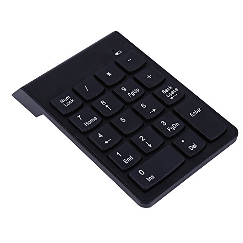 Annadue Schwarzes USB 2.0 Ziffernblock, Nummernblock für Laptop Desktop PC Pro, Tastatur mit 18 Tasten, Plug-and-Play, auslaufsicher und staubdicht. von Annadue