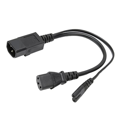 Annadue Stromverlängerungskabel 32 cm, IEC320 C14 Stecker auf C13 C7 Buchse Netzkabel, 10 A 250 V, für Barcode-Maschinen, Scanner, Elektronische Waagen, Projektoren, Schreibtischlampen von Annadue