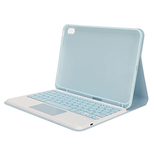 Annadue Tablet-Hülle mit Tastatur für IOS 10,9 Zoll (2022) Generation 10, Magnetische Kabellose Tastaturhülle mit Bluetooth-Tastatur, Touchpad, Stifthalter (Blau) von Annadue