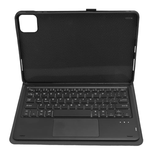 Annadue Tablet Hülle mit Tastatur für für Mi Pad 6 6 Pro, 11 Zoll Tablet Tastaturhüllen, PU Ständerabdeckung mit Magnetischer Abnehmbarer Kabelloser Tastatur (Black) von Annadue
