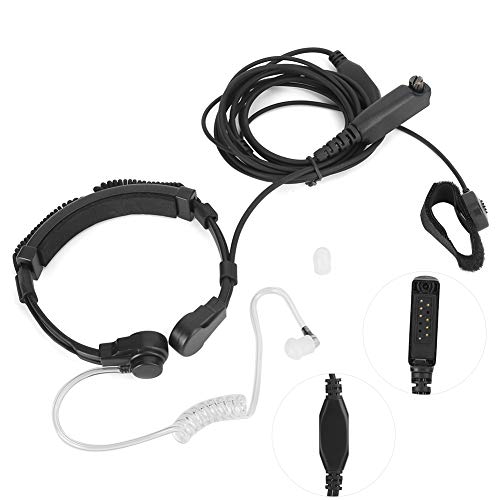 Annadue Taktisches Kehlkopfmikrofon Headset Ohrhörer Skalierbares Kehlkopfmikrofon Vibration Walkie‑Talkie Headset Funkmonitor Ohrhörer Taktische PTT Finger PTT Umwickelt von Annadue