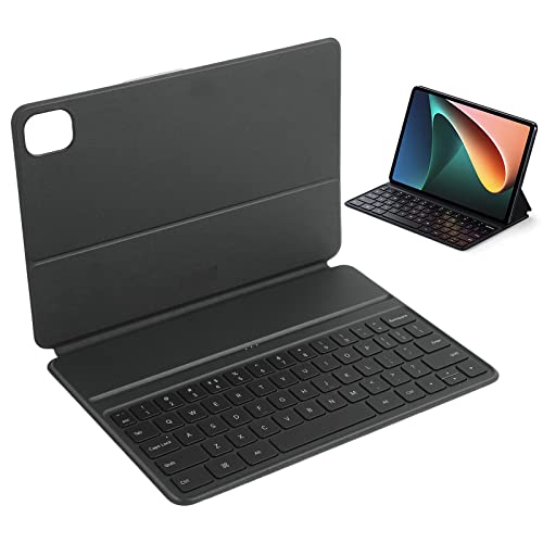 Annadue Tastatur Hülle Xiaomi Mi Pad, Soft TPU Leder Rückseite Gehäuse Schutzhülle mit Abnehmbarer Magnetisch QWERTY Tastatur für Xiaomi Mi Pad 5/5 Pro, Schwarz von Annadue