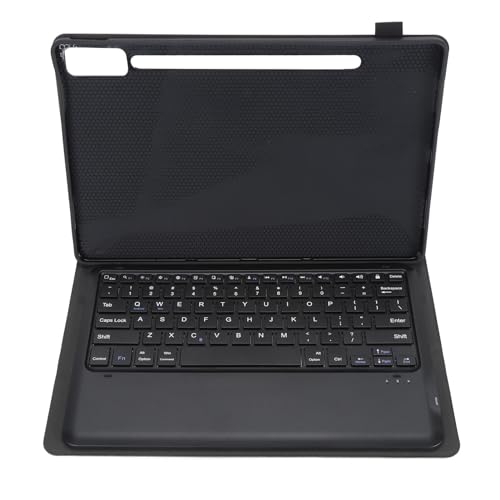 Annadue Tastaturhülle für Tab P12, Ultraschlanke, Verstellbare Winkel-TPU-Tablet-Hülle mit Magnetischem, Abnehmbarem Kabellosem Tastaturständer, Schutzhülle für Tab P12 12,7 Zoll, (Black) von Annadue