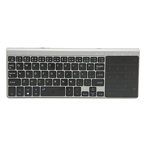 Annadue Touchpad 2,4 GHz Kabellose Tastatur, Tragbare Ultraflache -Tastatur mit Touch-Maus, mit USB-Empfänger-Tastatur für Notebook, Computer, TV-Box von Annadue
