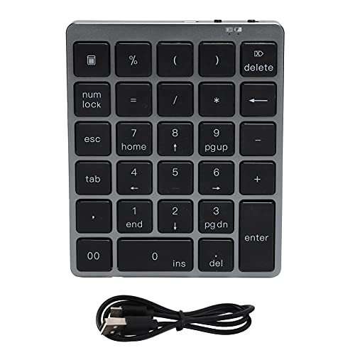 Annadue Tragbare 2,4-G-Tastatur Drahtlose Mechanische Zifferntastatur Bluetooth 3.0 Drahtlose Mechanische Tastatur mit Erweitertem Layout Numerische Tastatur Notebook-Desktop-Computer-Zubehör von Annadue