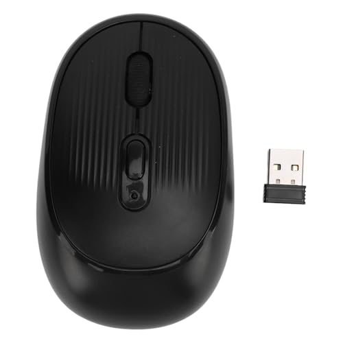 Annadue Tragbare Kabellose Kabellose Maus mit 3 Einstellbaren DPI-Stufen, Reaktionsschnellem Klicken, Geeignet für, XP, OS X 10.4 oder Höher, (Black) von Annadue