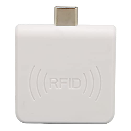 Annadue Tragbarer Berührungsloser Kartenleser, RFID ID Handy Kartenleser, Type c Schnittstelle 125 kHz RFID Handy Leser.(Weiß) von Annadue