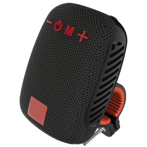 Annadue Tragbarer Bluetooth Fahrradlautsprecher, Tragbarer Wasserdichter Sportlautsprecher mit Dual Pairing FM Radio Speicherkartenunterstützung, Bluetooth Lautsprecher Zum Radfahren und von Annadue