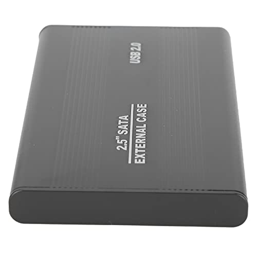Annadue Tragbares 2,5 2TB Externes Festplattengehäuse, USB2.0 Portable HDD/SSD Festplattenbox, für Laptops/OS X Externe Datenspeicherung, Plug and Play (Schwarz) von Annadue