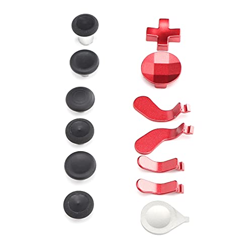 Annadue Trigger Button Paddles Set,Metall Thumbstick,4 Paddles Trigger Buttons Paddles Ersatzteile für Xbox One Elite 2 Controller Serie(rot) von Annadue