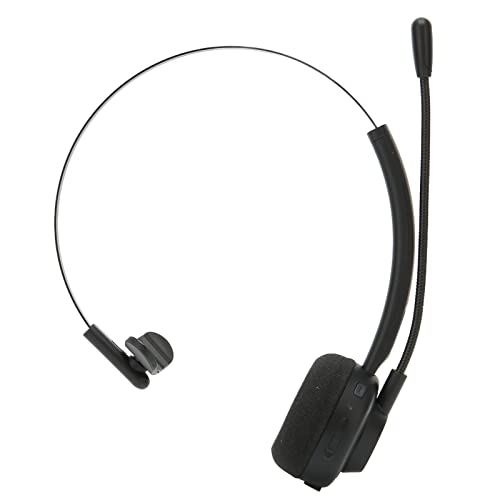 Annadue Trucker Bluetooth Headset mit Mikrofon, Kabellose On-Ear Kopfhörer mit Geräuschunterdrückung, Bis zu 60 Stunden Arbeitszeit, für Skype, Handy, Computer, Büro, Zuhause, Call Center von Annadue