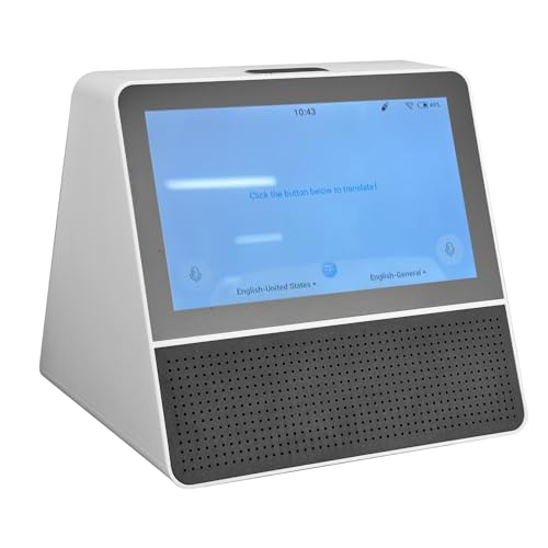 Annadue Übersetzergerät, 7-Zoll-Dual-Touchscreen, 121 Sprachen 2-Wege-Sprache, WLAN-RJ45-Kabel-Übersetzungsgerät mit Pickup-Fernbedienung, für Verschiedene Szenarien von Annadue
