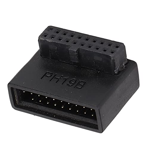 Annadue USB 3.0 90°-Adapter, Mehrschichtige Leiterplatte, Einfache Installation – Hohe Geschwindigkeit, Stabile Verbindung für Motherboard, Löst 19p-Problem (Integriertes Formteil PH19B) von Annadue