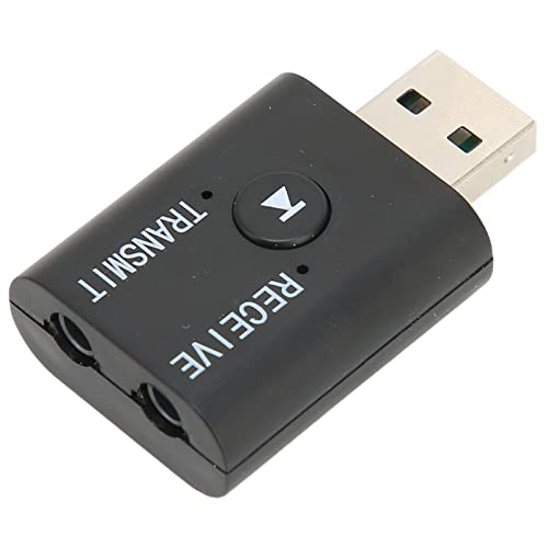 Annadue USB Bluetooth 5.0 Sender Empfänger,2-in-1 Wireless Bluetooth Audio Adapter,USB/AUX Wireless Audio Musik Adapter für Computer/TV/Kopfhörer/MP3/Heimstereoanlage usw von Annadue