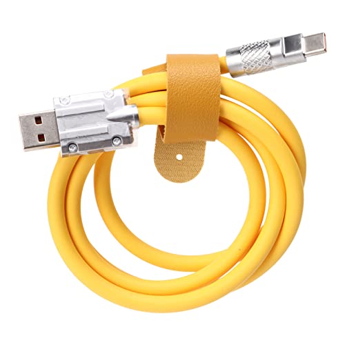 Annadue USB C Kabel, Premium Material, Kupferdrahtkern, All in One Schnittstelle, Anzeigelampendesign, Schmutzbeständigkeit, Einfach zu Verstauen, 2er Pack, 6,6 Fuß. (Yellow) von Annadue