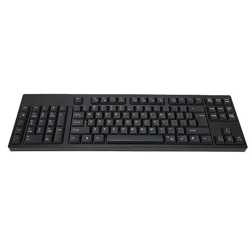 Annadue USB-Tastatur mit Kabel, QWERTY-UK-Layout, 109-Tasten-Tastatur für die Linke Hand mit Integrierten 2 USB-Hubs, Full-Size-Tastatur, für PC, Laptop, Computer von Annadue